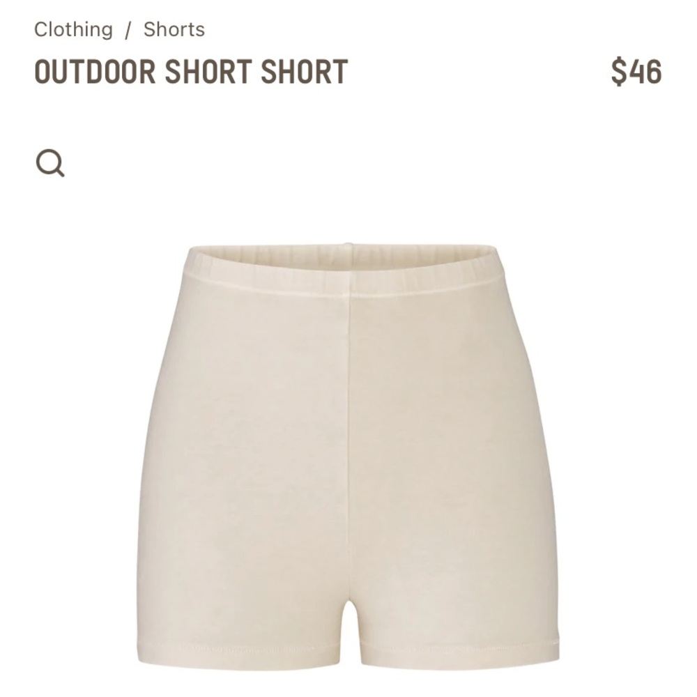 COPY - NWT Skims Outdoor Short Shorts (Bone)